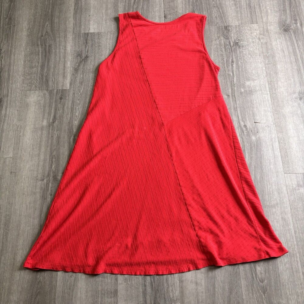 Soft Surroundings Red Dress Women's Size XL Sleeveless Pima Cotton Stretchy - Picture 3 of 9